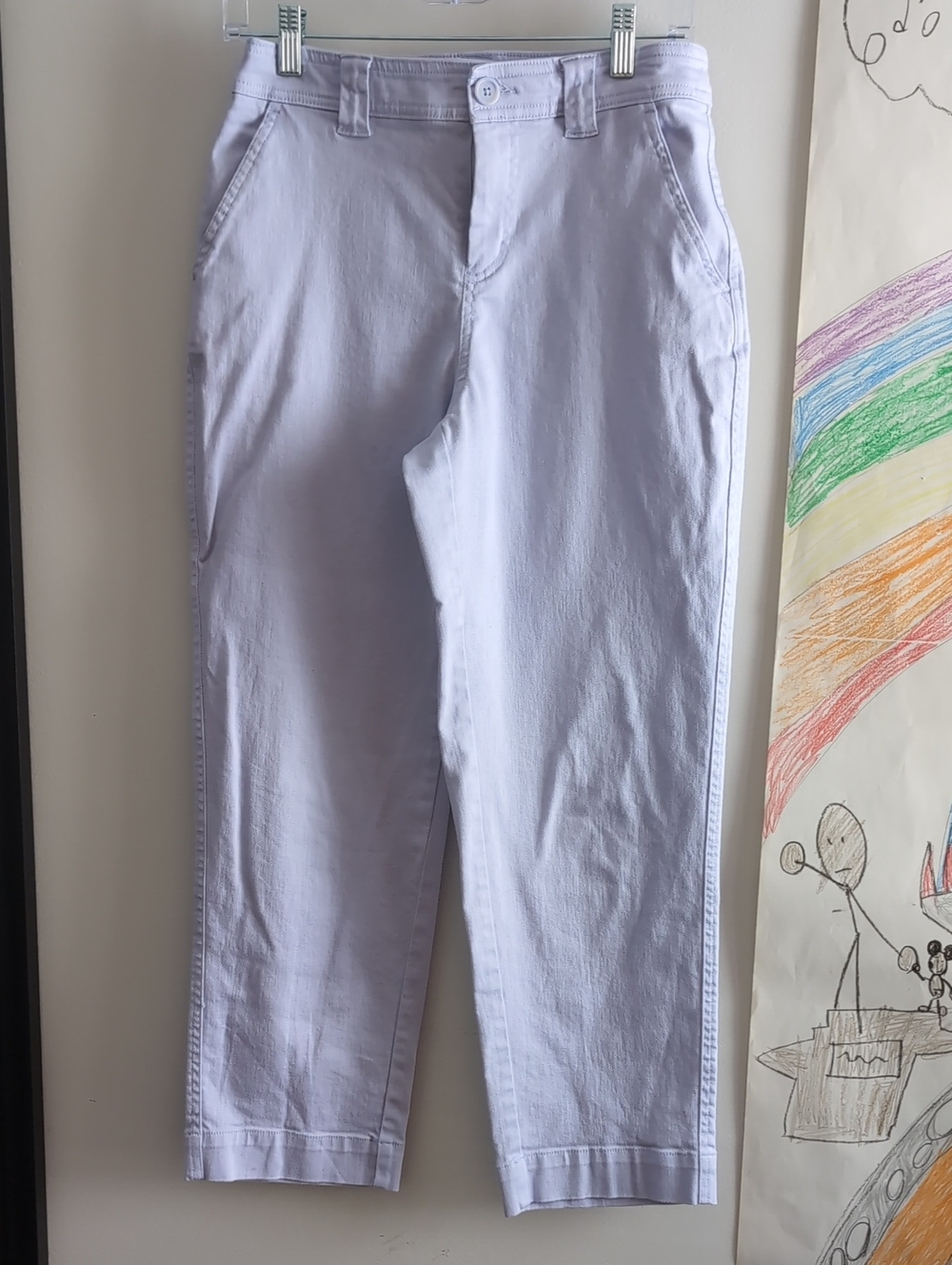 a new day Lavender Cotton Chino Cropped Pants - Size 2